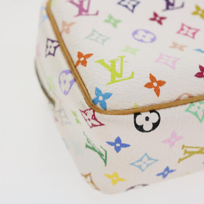 LOUIS VUITTON Monogram Multicolor Trousse Wapity Pouch White M58033 Auth 38926