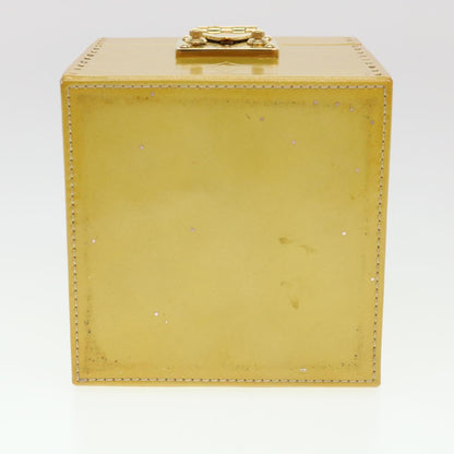 LOUIS VUITTON Monogram Vernis Bleecker Cosmetic Pouch Beige M91002 Auth 39256