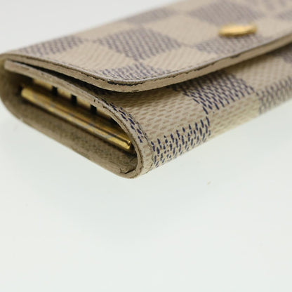 LOUIS VUITTON Damier Azur Multicles 4 Key Case N60020 LV Auth 39418