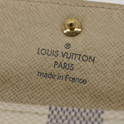 LOUIS VUITTON Damier Azur Multicles 4 Key Case N60020 LV Auth 39418