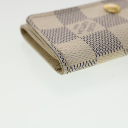 LOUIS VUITTON Damier Azur Multicles 4 Key Case N60020 LV Auth 39418