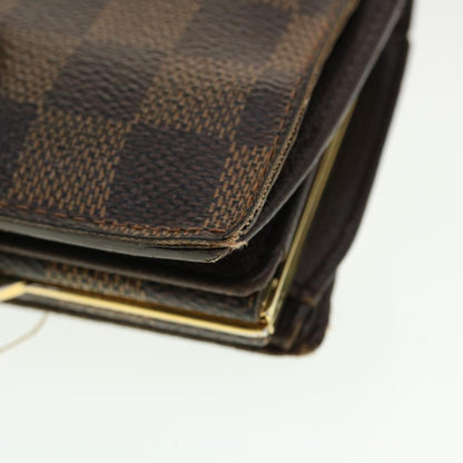 LOUIS VUITTON Damier Ebene Portefeuille Viennois Wallet N61674 LV Auth 39496