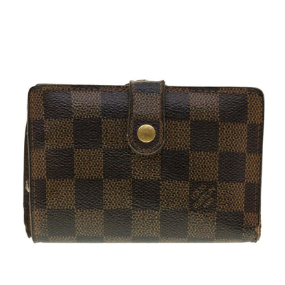 LOUIS VUITTON Damier Ebene Portefeuille Viennois Wallet N61674 LV Auth 39496