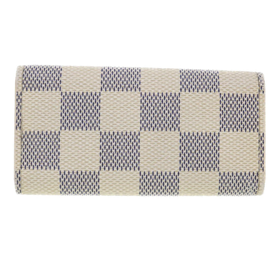 LOUIS VUITTON Damier Azur Multi Cles 4 Key Case N60020 LV Auth 39675
