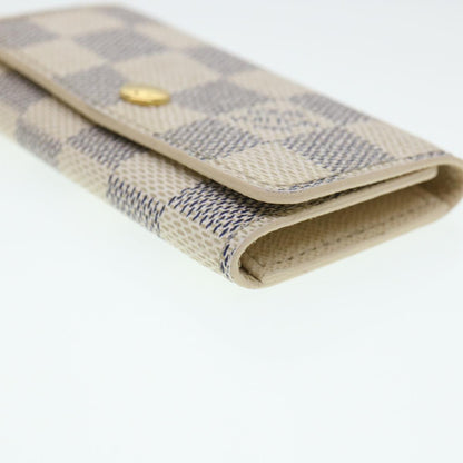LOUIS VUITTON Damier Azur Multi Cles 4 Key Case N60020 LV Auth 39675