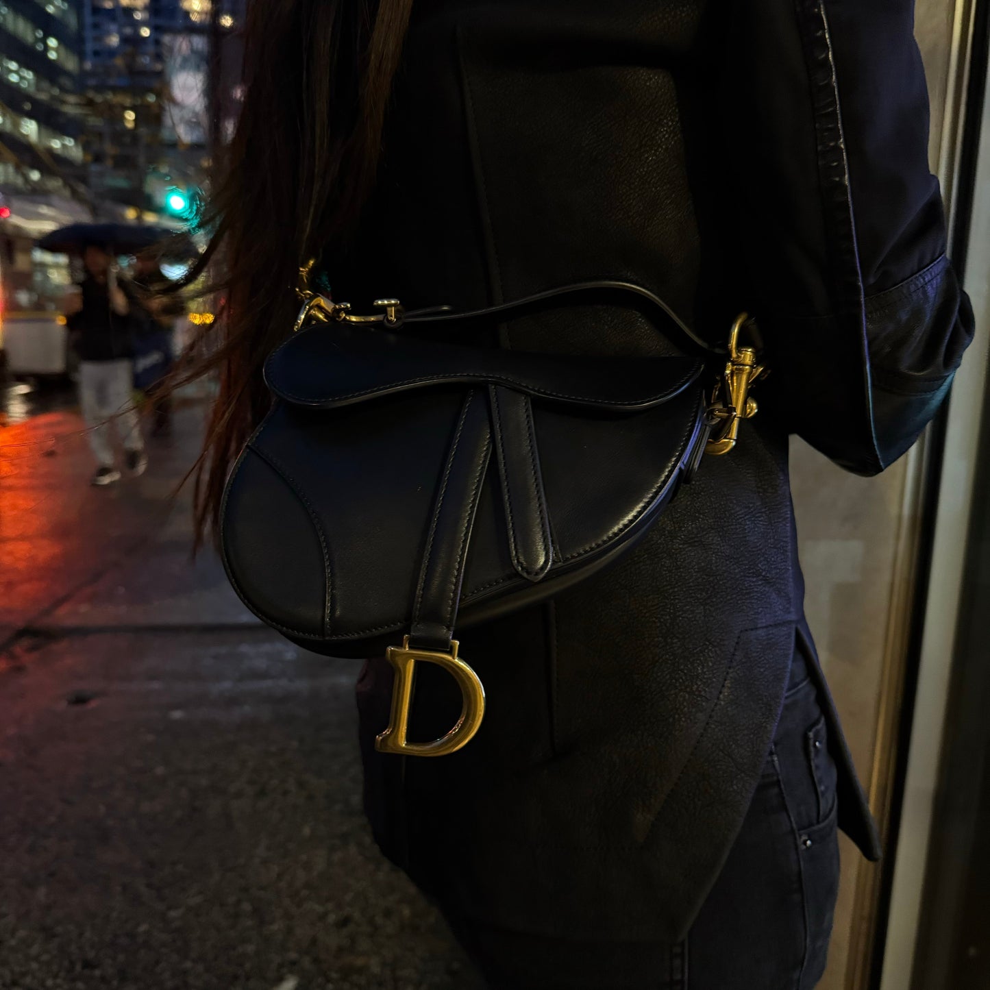 Christian Dior Goat Leather Mini Saddle Bag