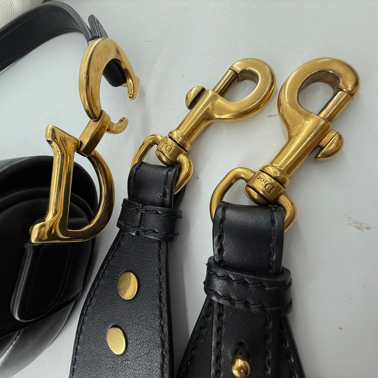 Christian Dior Goat Leather Mini Saddle Bag