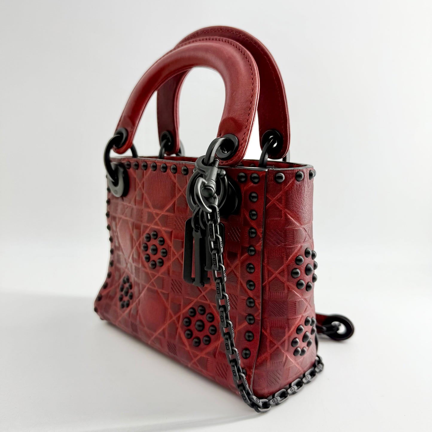 Christian Dior Cruise Collection Mini Studded Flower Ladydior Bag