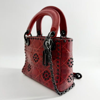 Christian Dior Cruise Collection Mini Studded Flower Ladydior Bag