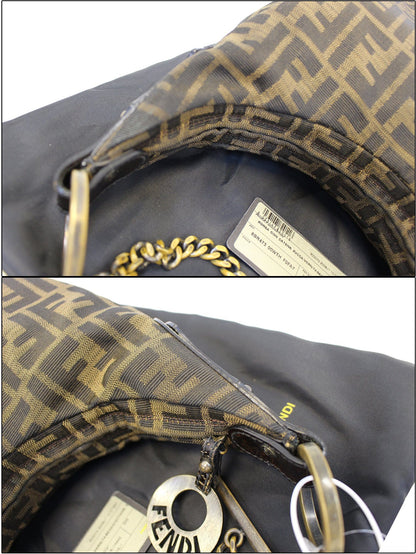 FENDI Zucca Monogram Hobo Bag