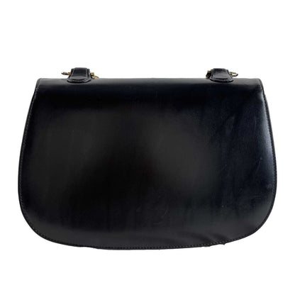 GUCCI Vintage Bamboo Night Handle Black shoulder crossbody bag