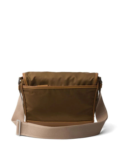 Prada Men Re-Nylon And Leather Shoulder Bag