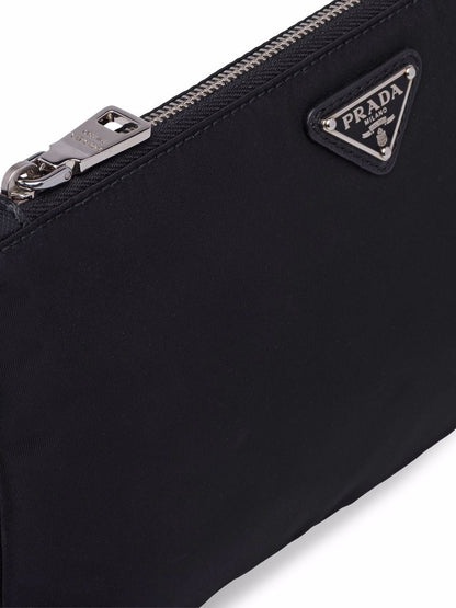 Prada Men Re-Nylon And Saffiano Leather Pouch