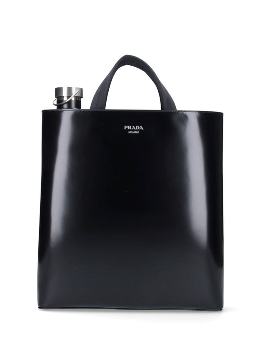 Prada Men Tote Bag With Bottle