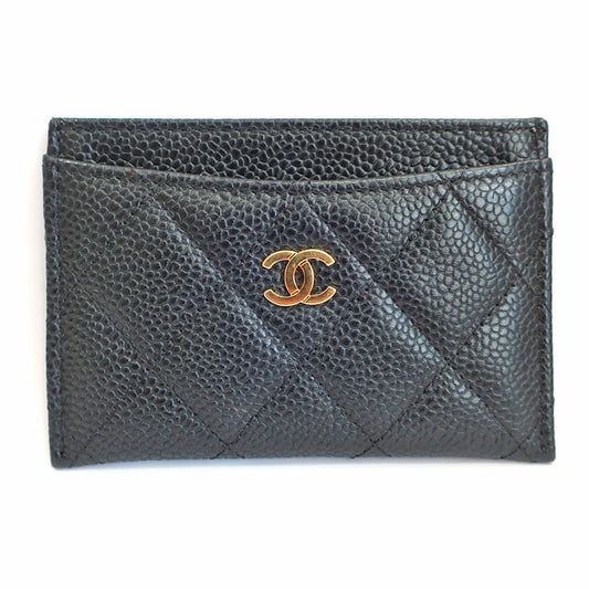 Chanel Cards Black Caviar S G Coco Mark Matrasse Leather  etc