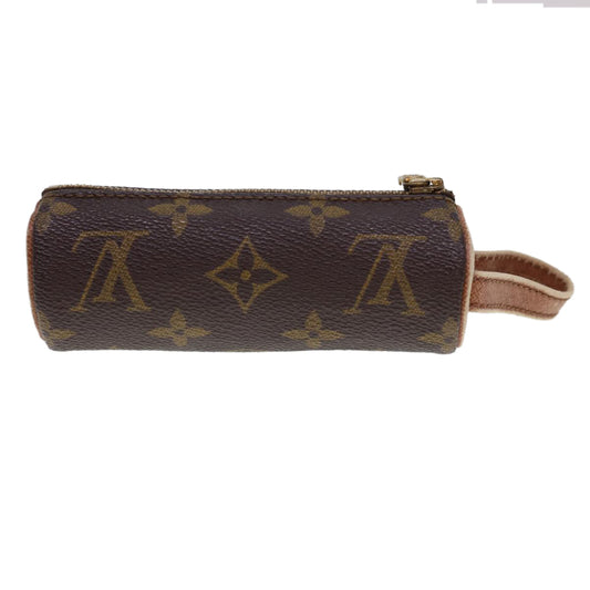 LOUIS VUITTON Monogram Etui 3 Ball de Golf Pouch M58249 LV Auth 40118