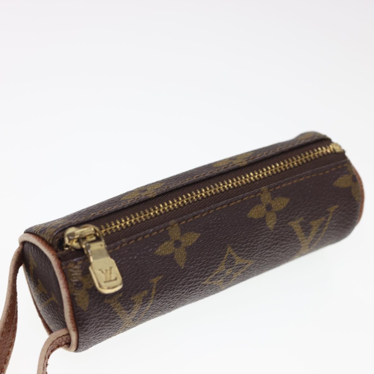 LOUIS VUITTON Monogram Etui 3 Ball de Golf Pouch M58249 LV Auth 40118