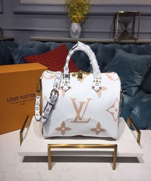 Louis Vuitton Speedy Bandouliere 30 Monogram Geant White