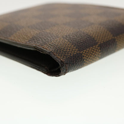 LOUIS VUITTON Damier Ebene Portefeuille Marco Bifold Wallet N61675 LV Auth 40636