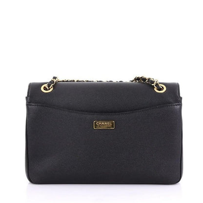 Chanel Flap Caviar Leather Gold Shoulder Bag 3