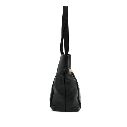 Black YSL Daily Cabas Small Tote Bag