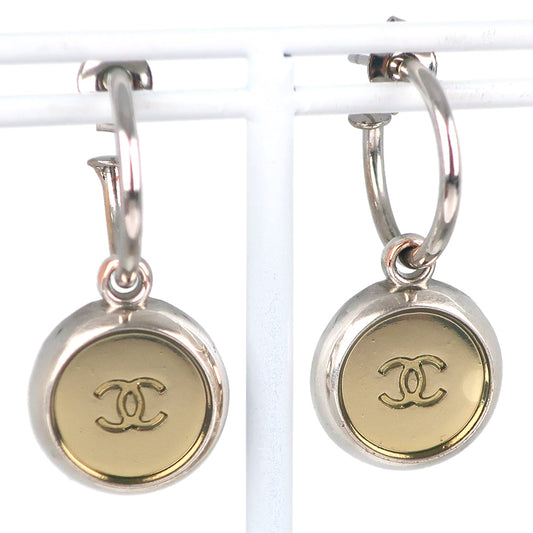 Chanel Chanel Coco Earrings Hope Metal  1999 Silver 99A  5.0g COCO Mark