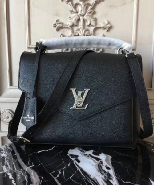 Louis Vuitton Lockmeto Handbag Luxury Leather Noir