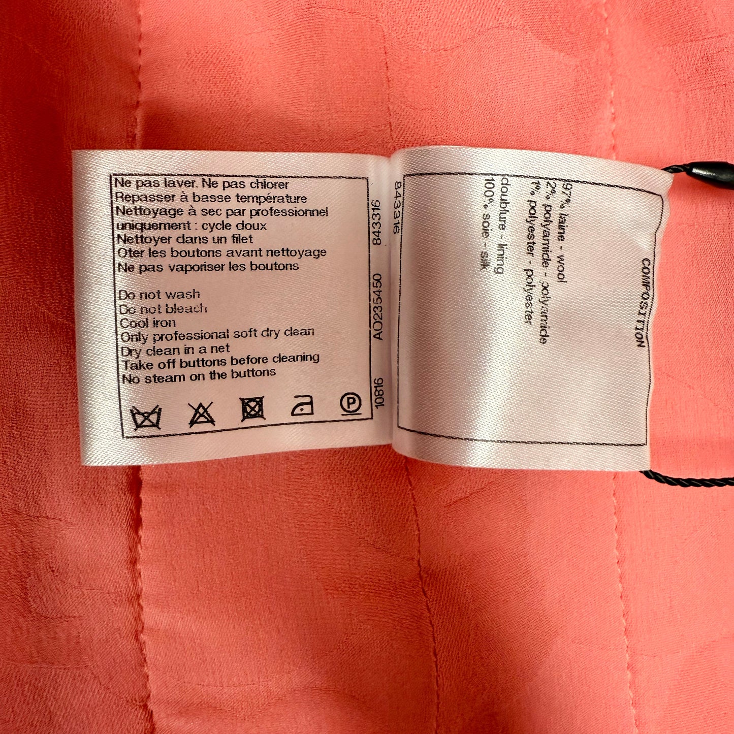 Chanel Pink Tweed Jacket 20 FW