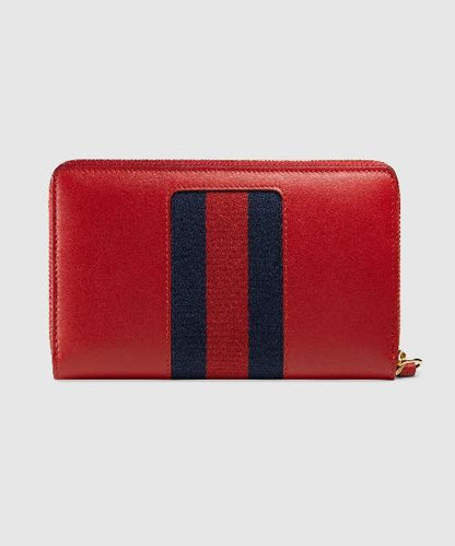 Gucci Sylvie Leather Continental Wallet Black
