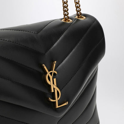 Saint Laurent Black/Gold Small Ysl Loulou Bag Women