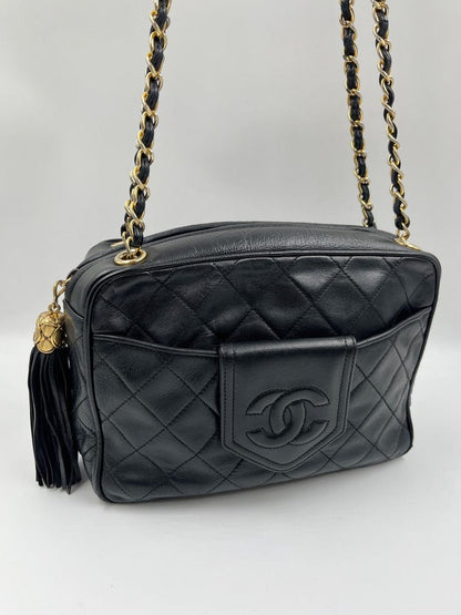 Chanel Camera Bag Lambskin Black Crossbody Bag 3