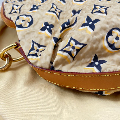LOUIS VUITTON Limited Edition Tan Nylon Monogram Bulles PM Bag