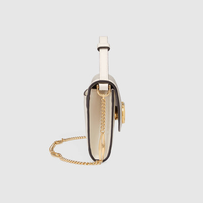 Gucci Zumi White Smooth Leather Mini Bag