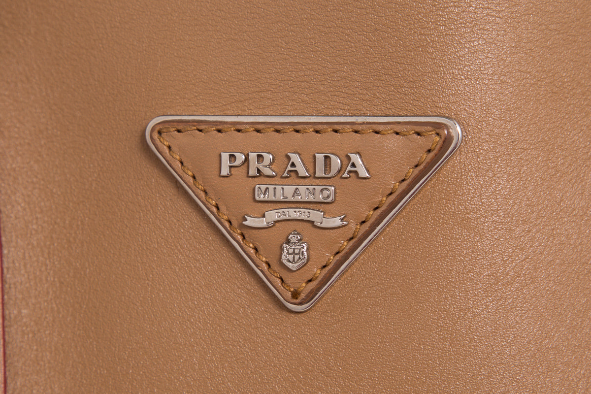 Prada Camel Leather Tote