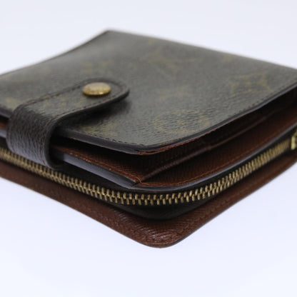 LOUIS VUITTON Monogram Compact Zip Wallet M61667 LV Auth 52462
