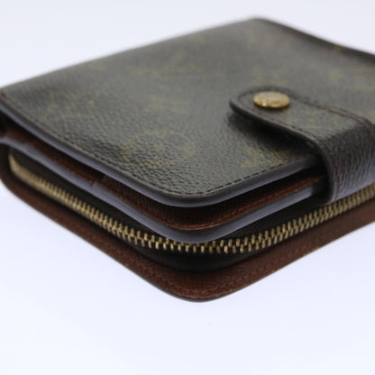 LOUIS VUITTON Monogram Compact Zip Wallet M61667 LV Auth 52462