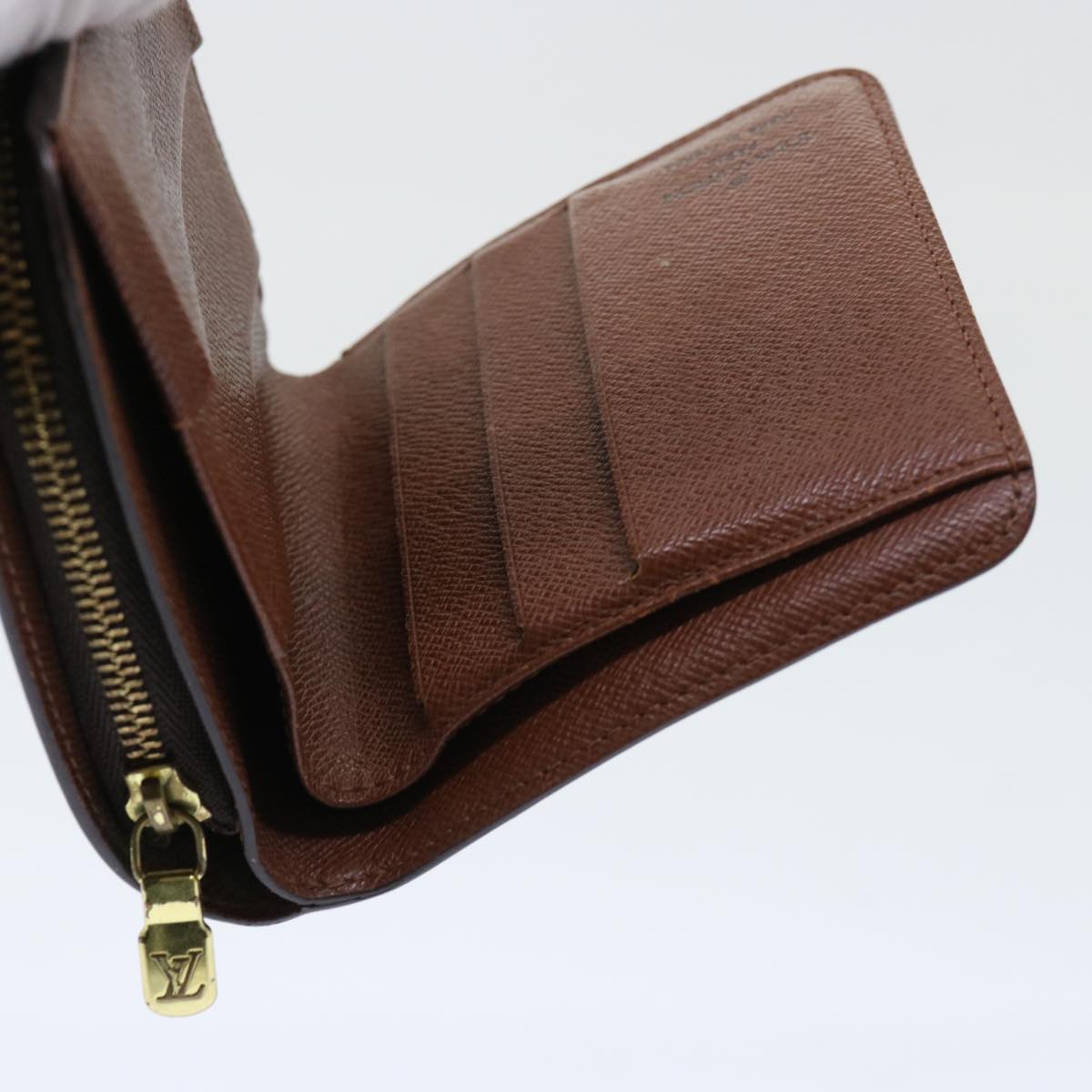 LOUIS VUITTON Monogram Compact Zip Wallet M61667 LV Auth 52462