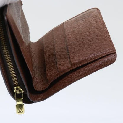 LOUIS VUITTON Monogram Compact Zip Wallet M61667 LV Auth 52462