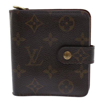 LOUIS VUITTON Monogram Compact Zip Wallet M61667 LV Auth 52462