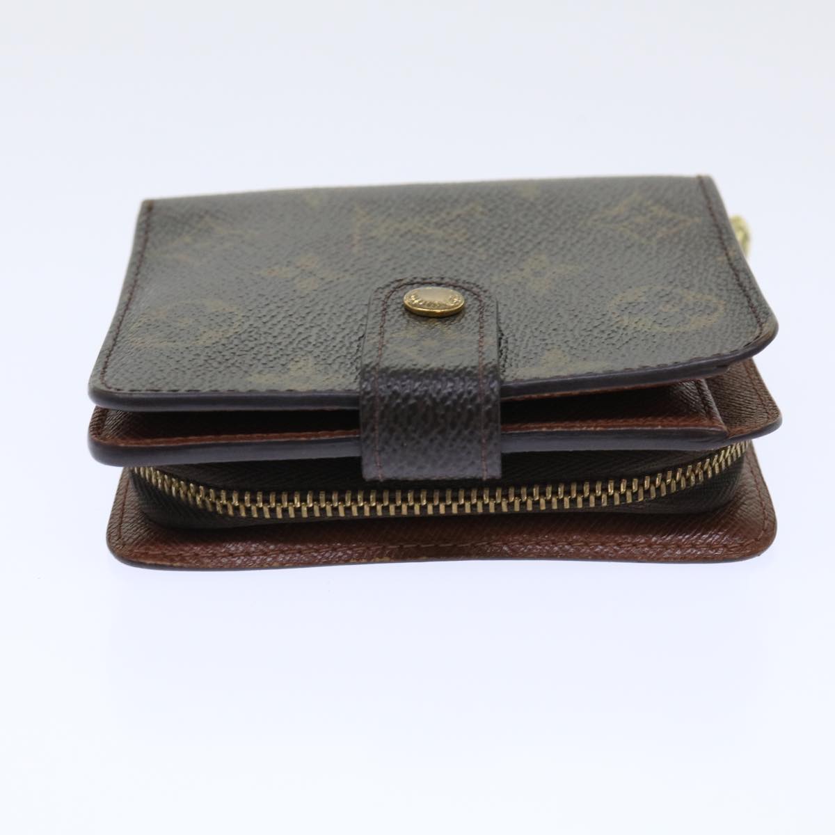 LOUIS VUITTON Monogram Compact Zip Wallet M61667 LV Auth 52462