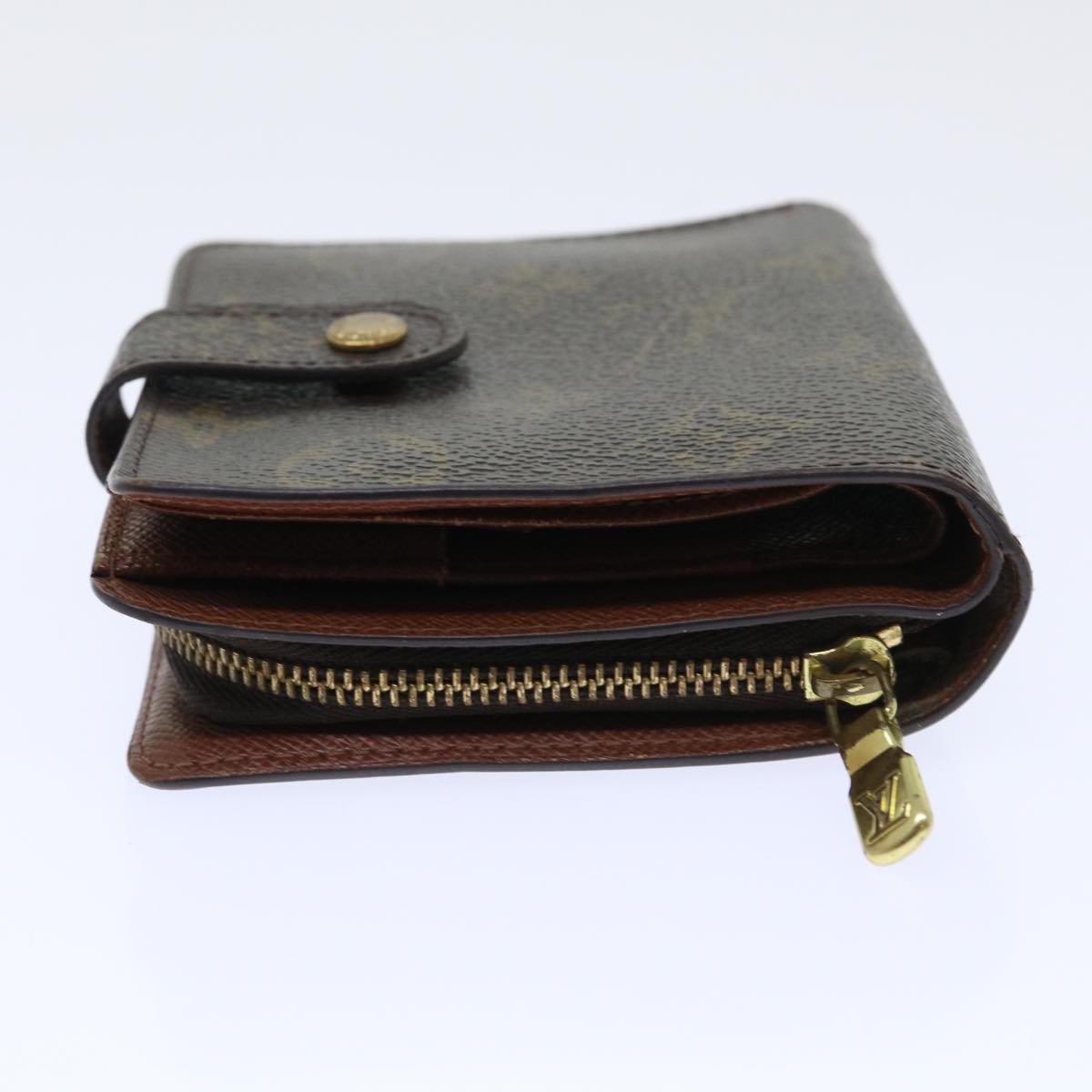 LOUIS VUITTON Monogram Compact Zip Wallet M61667 LV Auth 52462