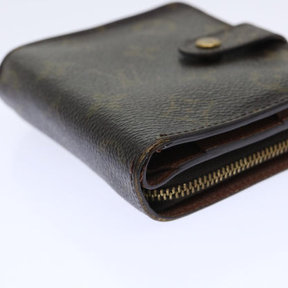 LOUIS VUITTON Monogram Compact Zip Wallet M61667 LV Auth 52462