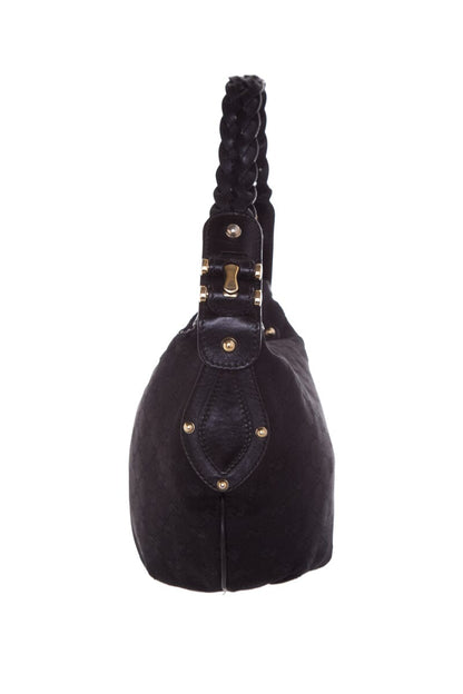 Gucci Vintage Black Monogram Hobo