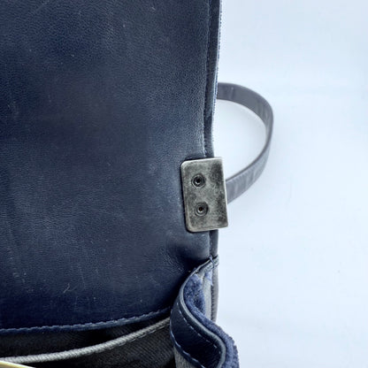 Chanel Navy Blue Velvet Mini Le Boy Bag