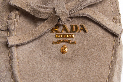 Prada Taupe Suede Loafers SZ 36.5