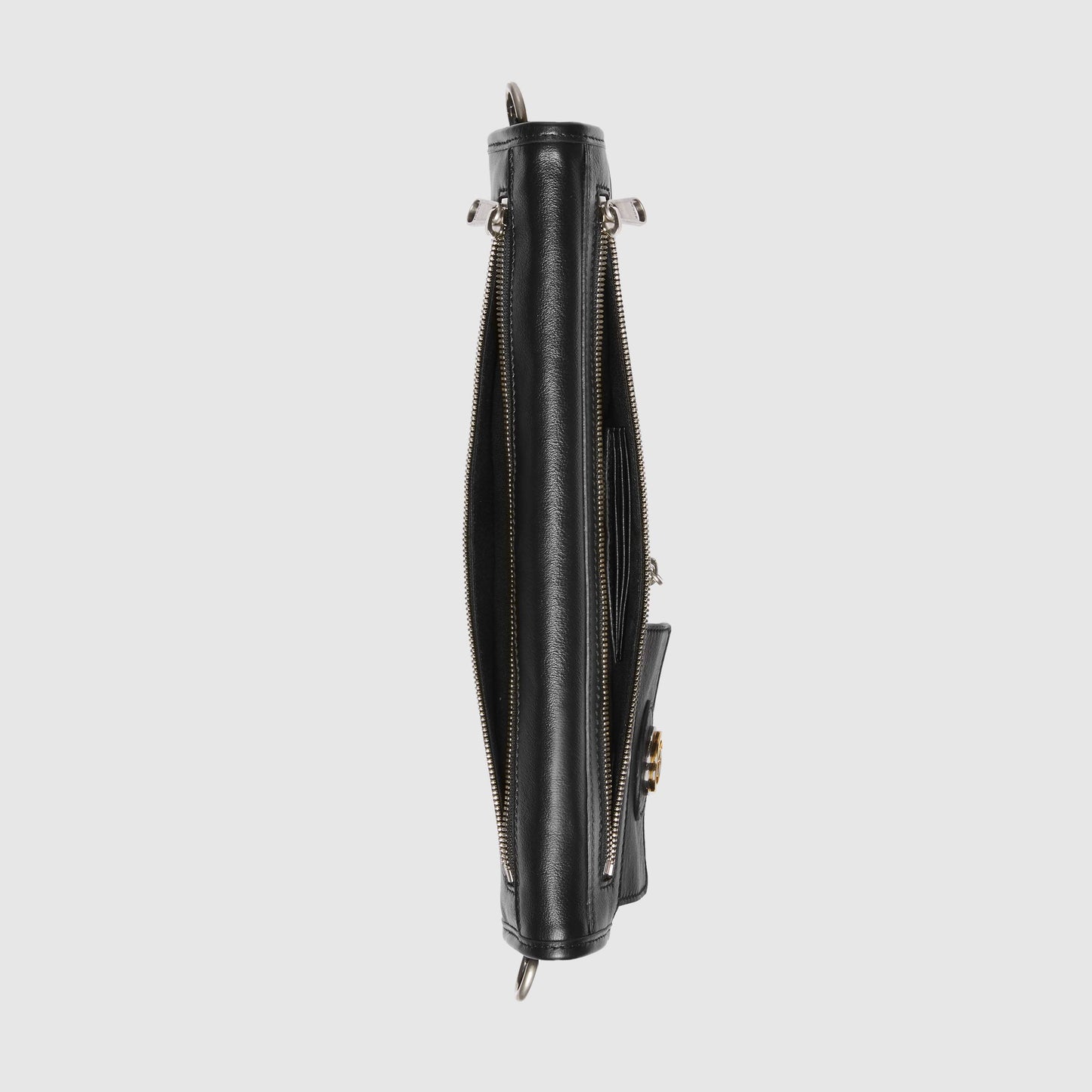 Gucci Medium Soft Leather Messenger Bag Black
