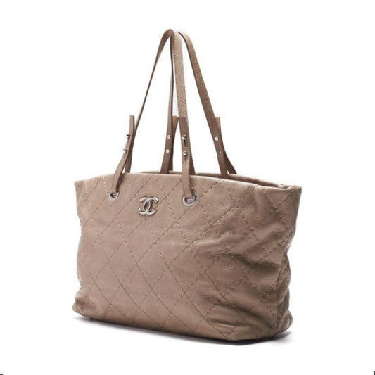 CHANEL CHANEL Matrasse Wild Stitch Tote Bag St Caviar S Beige (Silver G )  Bag  Tote Bag Bag Ladies  Bag Hybrid ? Delivery? es s Online