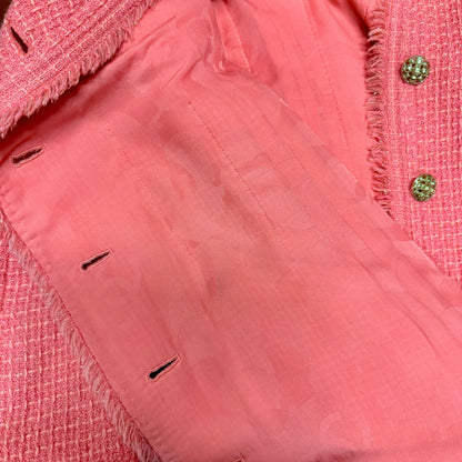 Chanel Pink Tweed Jacket 20 FW