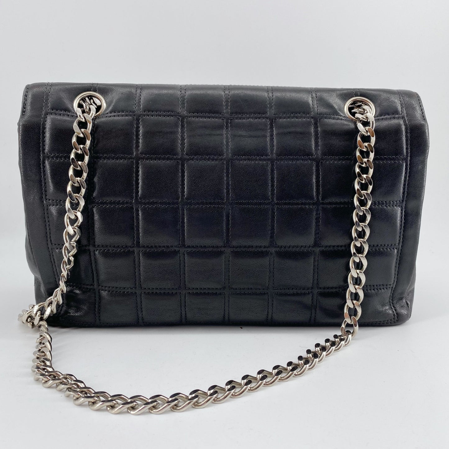 Chanel 2.55 chocolate bar rhinestone chain shoulder bag TWS