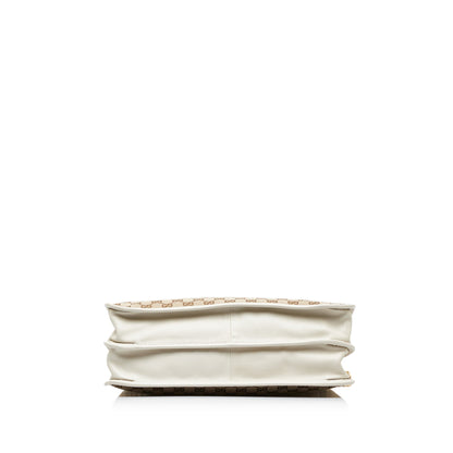 Brown Gucci Medium GG Canvas Horsebit 1955 Tote Satchel